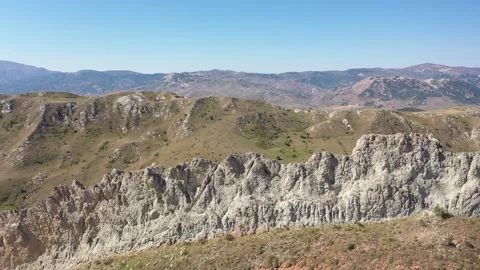 Aerial view of cliffs and mountains 2 Stock Footage 294102913