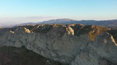 Aerial view of cliffs and mountains Stock Footage 294103411
