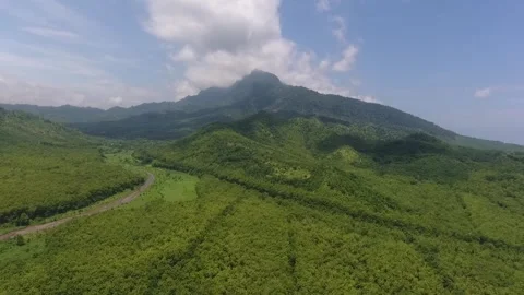 Aerial view of cliffs Gunung Ringgit in Situbondo, Indonesia. Stock Footage 240195079