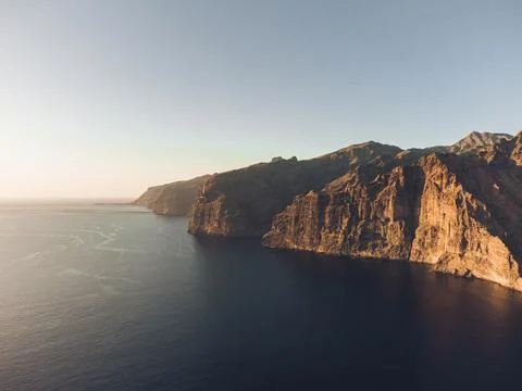 Aerial view of cliffs Foto stock