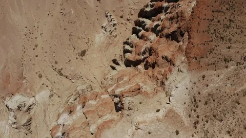 Aerial View of Cliffs - Red Rock Canyon State Park Video stock 126775210