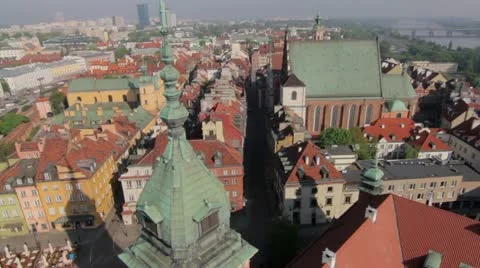 Aerial view of The Clock Tower of The Royal Castle by HeliDog_Aerials Stock Footage 11026902