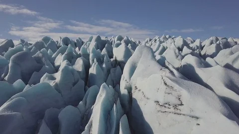 Aerial view. Close up of Largest Glacier in the world. Antarctica 스톡 동영상 128725942