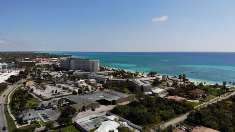 Aerial View of Closed Former Our Lucaya Resort, Freeport, Bahamas Stock Footage 103331805