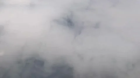 Aerial View of Cloud Cover, High Altitude, Soft Focus, Gray Tones Stock Footage 310376466