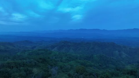 Aerial View of Cloud-Covered lush Mountains in Sajek Valley, Bangladesh Stock Footage 285288056