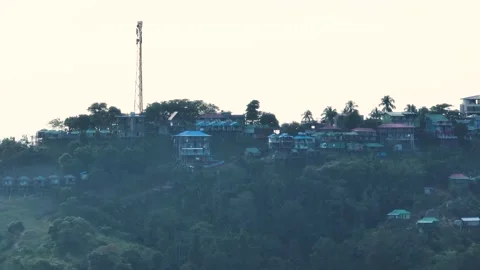 Aerial View of Cloud-Covered lush Mountains in Sajek Valley, Bangladesh Stock Footage 285297979
