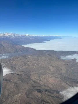 Aerial View of Cloud-Covered Mountains Stock Photos