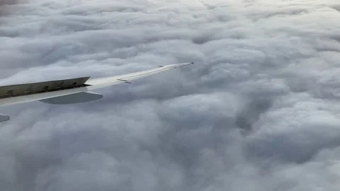 Aerial view of clouds from above, air plane travel Video stock 218978079
