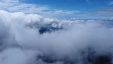 Aerial view of clouds above the blue sky with the sun shining. 動画素材 222463302