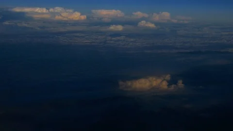 Aerial view clouds from above in sky space with different shapes Stock Footage 108387414