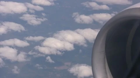 Aerial View of Clouds from Airplane Stock Footage 8306498