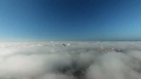 Aerial View of Clouds over Downtown Jackson, Mississippi Stockbeeldmateriaal 279942864