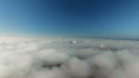 Aerial View of Clouds over Downtown Jackson, Mississippi Видео 279942909