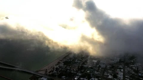 Aerial view of clouds over landscape, Mexico. Stock-Footage 284848071
