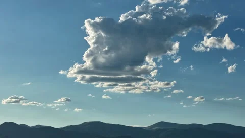 Aerial view of clouds over mountain range, United States. Stock Footage 341588293