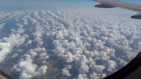 Aerial view of clouds from the plane Stock-Footage 332887195