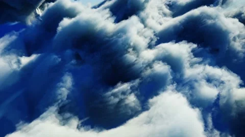 Aerial view in the clouds. Realistic 4k animation. 스톡 동영상 145923576