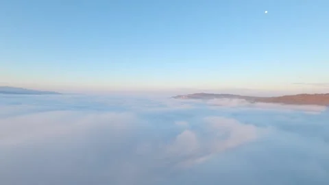 Aerial view of the clouds sea Stock Footage 153515671