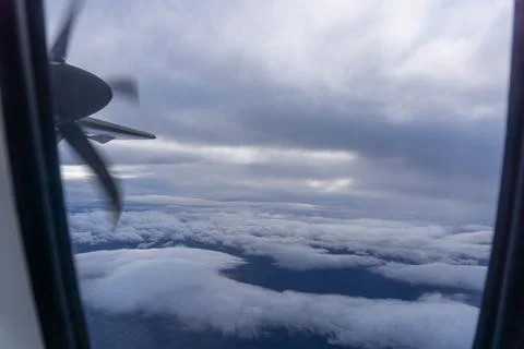 Aerial view of clouds in the sky Stock Photos