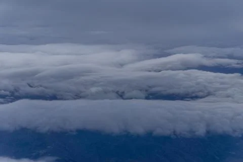 Aerial view of clouds in the sky Stock Photos