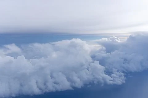 Aerial view of clouds in the sky Stock Photos