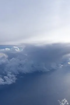 Aerial view of clouds in the sky Stock Photos