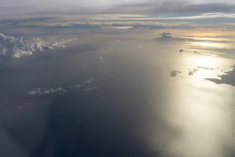 Aerial view of clouds in the sky Stock Photos