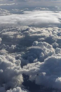 Aerial view of clouds in the sky Stock Photos