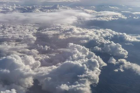 Aerial view of clouds in the sky Stock Photos