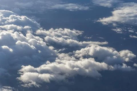 Aerial view of clouds in the sky Stock Photos
