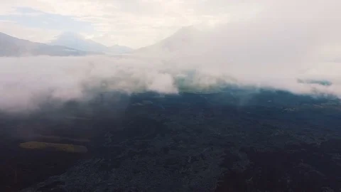 Aerial View. Clouds slowly fly Stock Footage 72996570