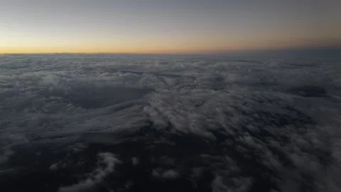 Aerial View on clouds at sunrise Видео 168799208