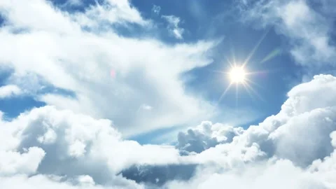 Aerial View of the Clouds with Sunshine Stock Footage 168211250
