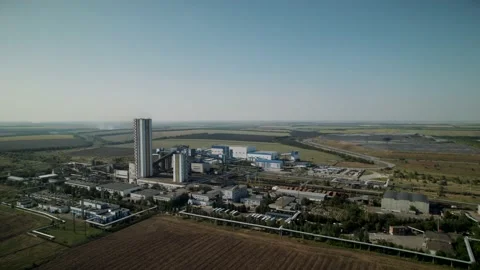 Aerial view of a coal processing plant. Coal mining 4K Video stock 204975903