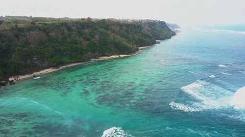 Aerial view on the coast Video stock 81258551