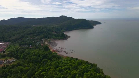 Aerial view of coast Stock Footage 145672442