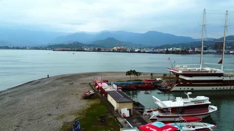  Aerial view of the coast Stock Footage 220609883