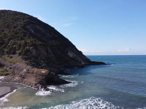 Aerial view of the coast 库存照片