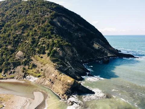 Aerial view of the coast Stock Photos