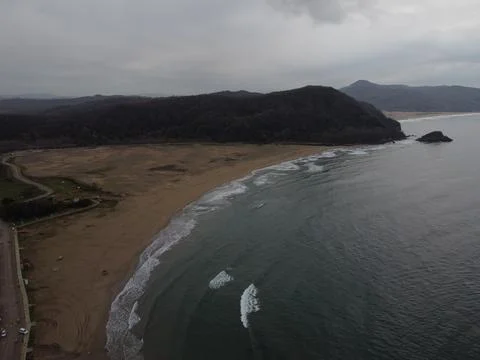 Aerial view of the coast Stock Photos