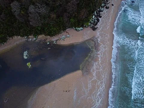 Aerial view of the coast Stock Photos