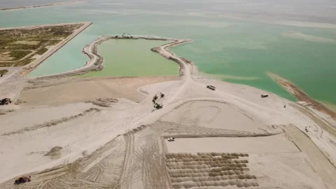 Aerial View of Coastal Development Project in Al Khobar Saudi Arabia Stock Footage 340656437