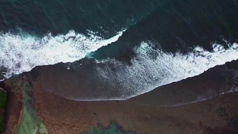 Aerial View of Coastal Waves Stock Footage 278795907