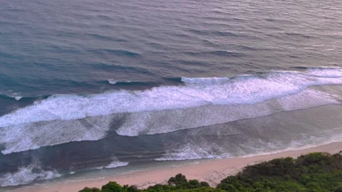 Aerial View of Coastal Waves Stock Footage 278796334