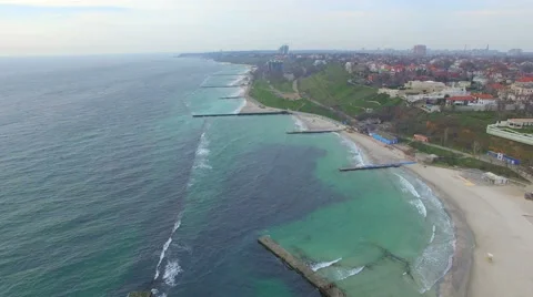 Aerial View On Coastline Stock Footage 63090514