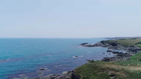 Aerial view coastline Stock Footage 77844682