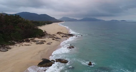 Aerial View of Coastline Stock Footage 103497125