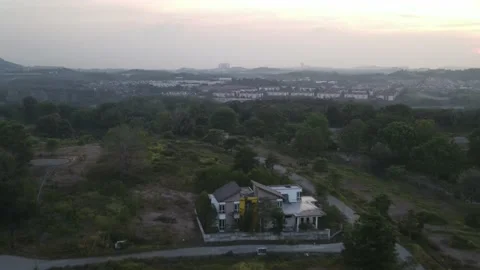 Aerial view of College Height during Dusk Stock Footage 149716227