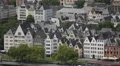 Aerial View Cologne Old Town Cityscape Historic City Houses People Walking Crowd HD Footage